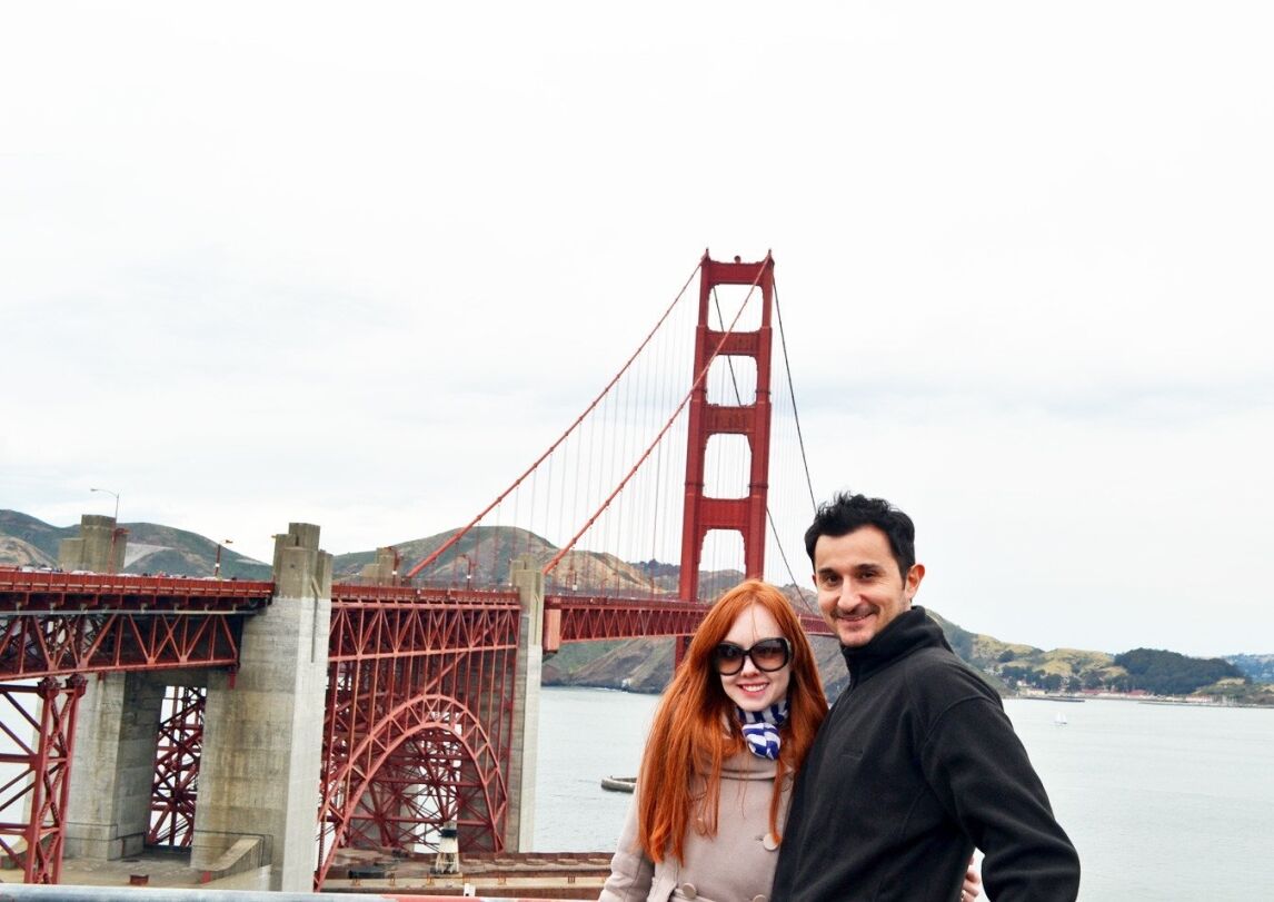 visiting the Golden Gate Bridge, San Francisco California