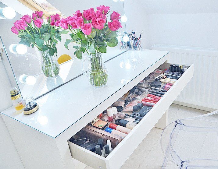 best makeup vanity - Ikea Malm dressing table