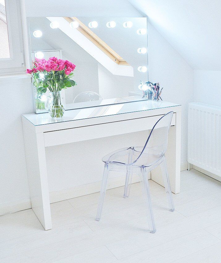 makeup storage ideas - Ikea Malm dressing table