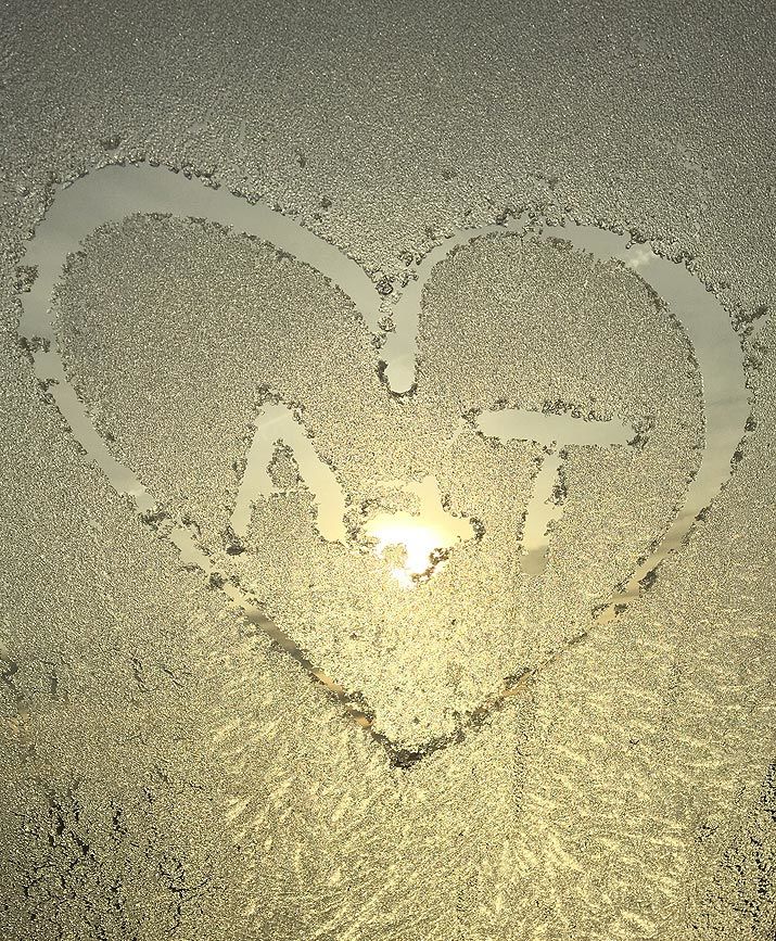 loveheart on the window