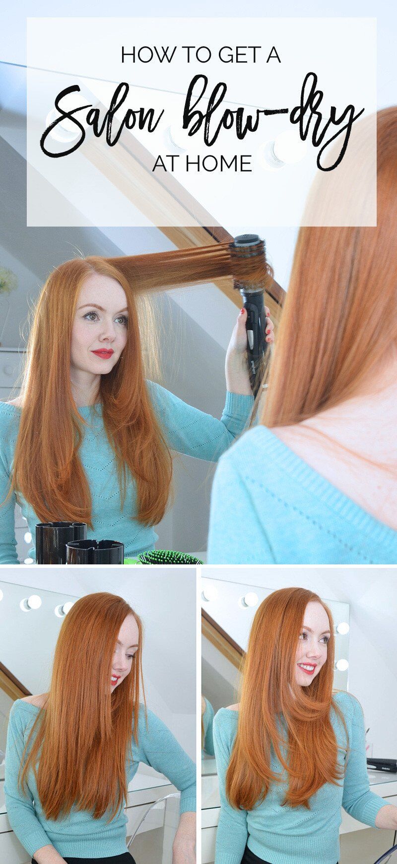 how to blow dry hair at home
