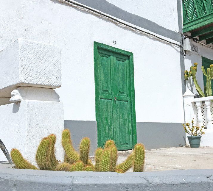 traditional white house in Tenerife, Canary Islands