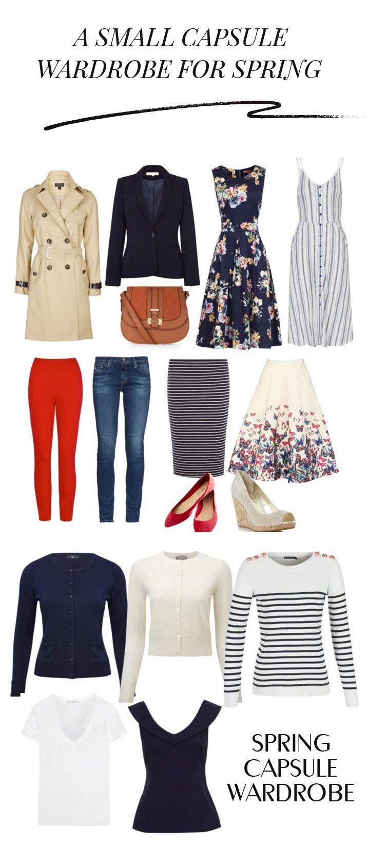 a small capsule wardrobe for spring