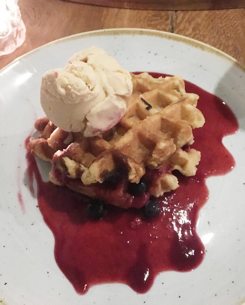 Belgian waffles at Treacle, Edinburgh