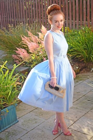 open lace back dress Hello Kitty Blue