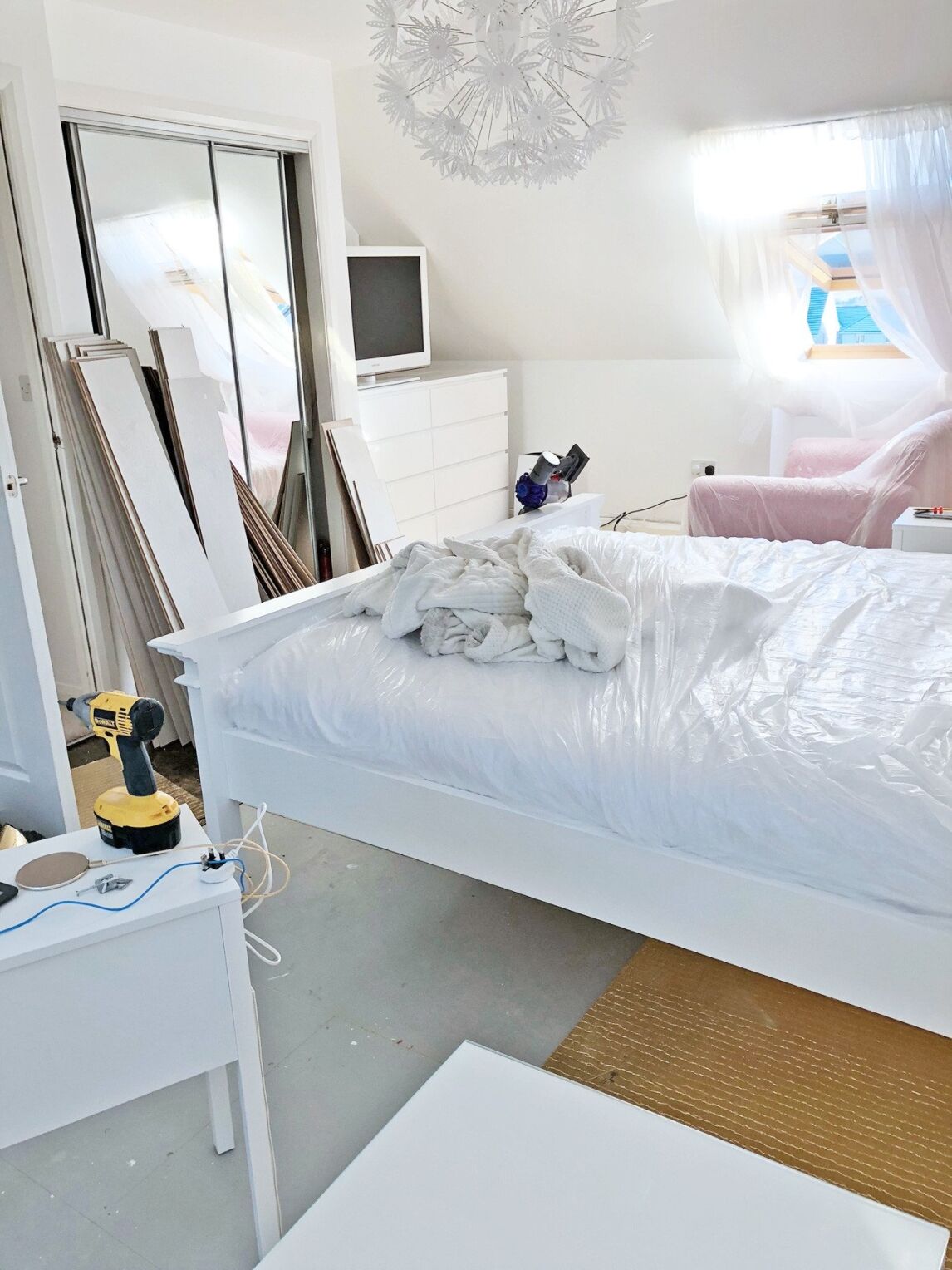 the bedroom after the flood