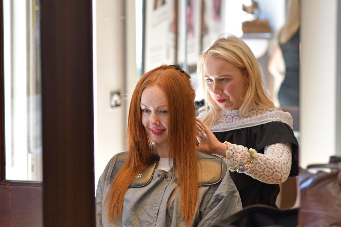 hair extensions Glasgow: having Great Lengths hair extensions fitted at Taylor Ferguson, Glasgow