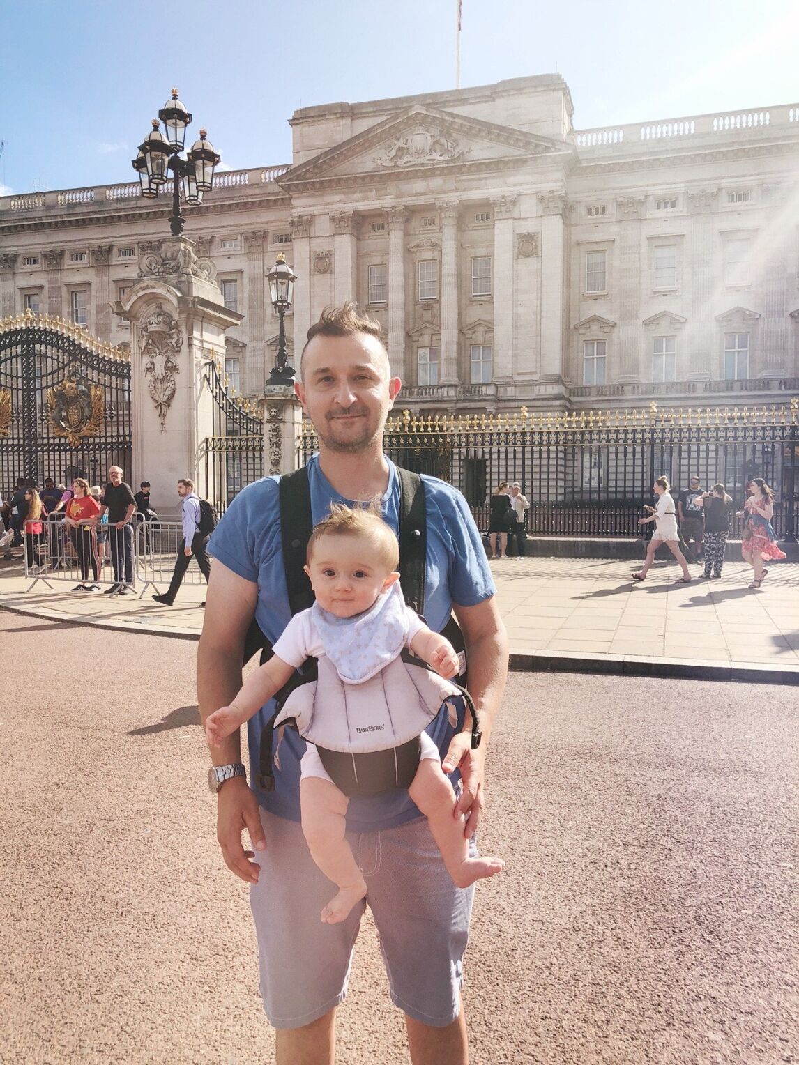 outside Buckingham Palace
