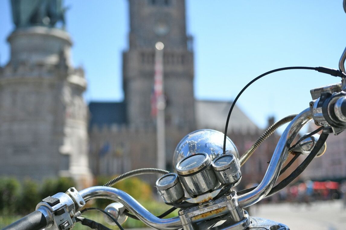 bicycle handles in Brugees, Belguim