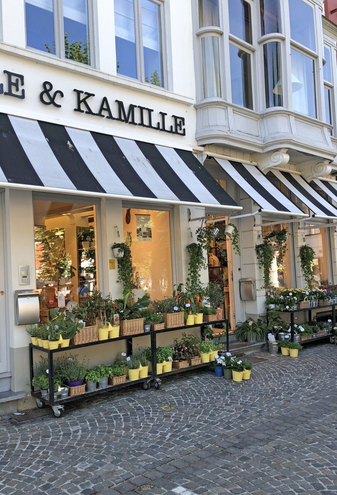pretty shop fronts in Bruges, Belgium