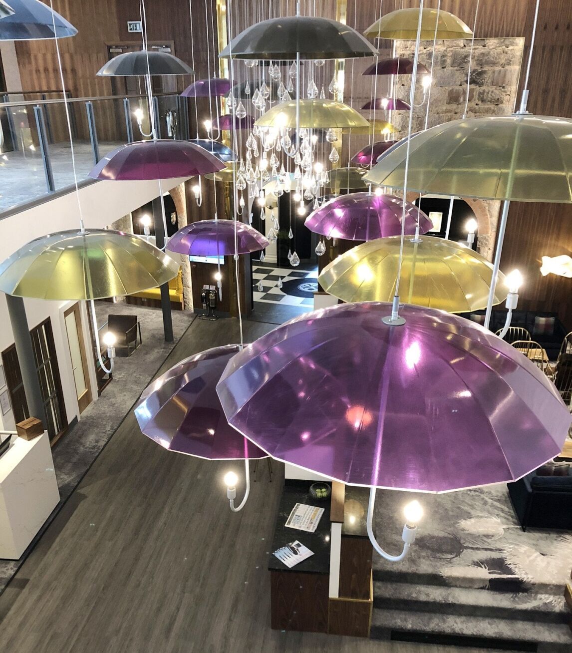 umbrellas at The Sandman Signature, Aberdeen