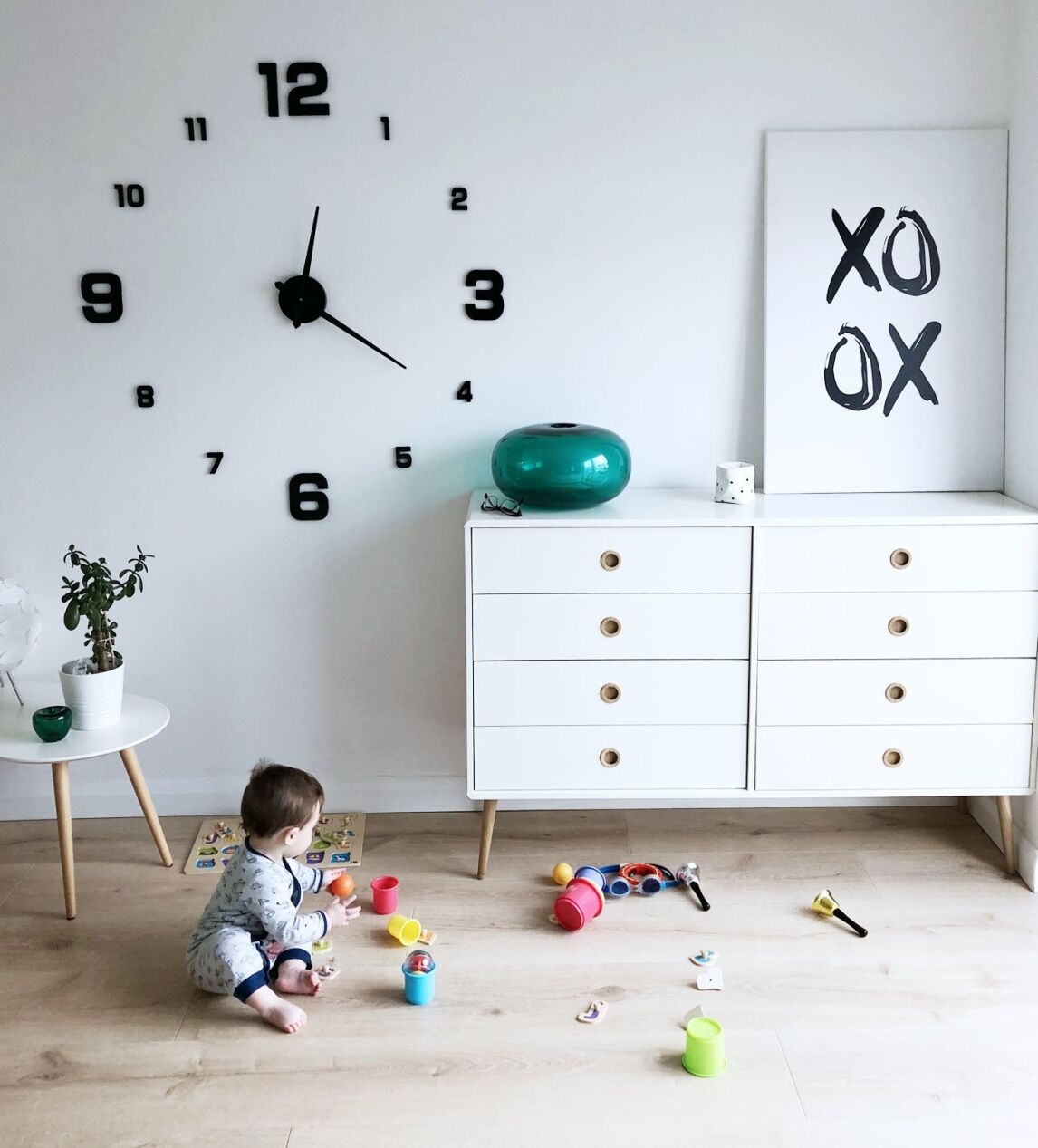 baby Max playing in the living room