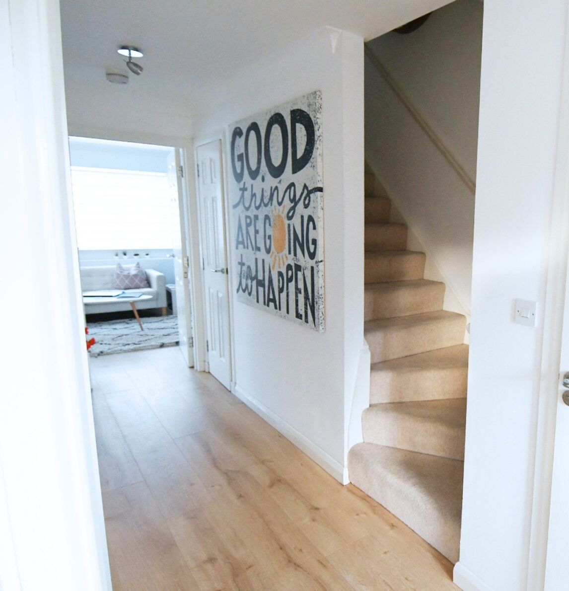 hallway before wall demolition