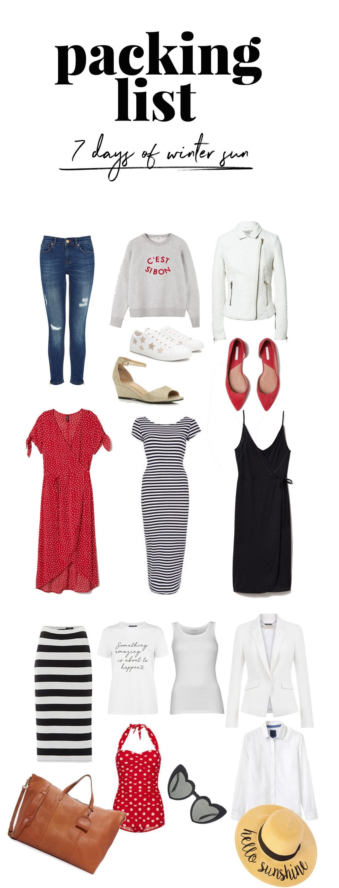 packing list: 7 day winter sun holiday | What to pack for Tenerife in December