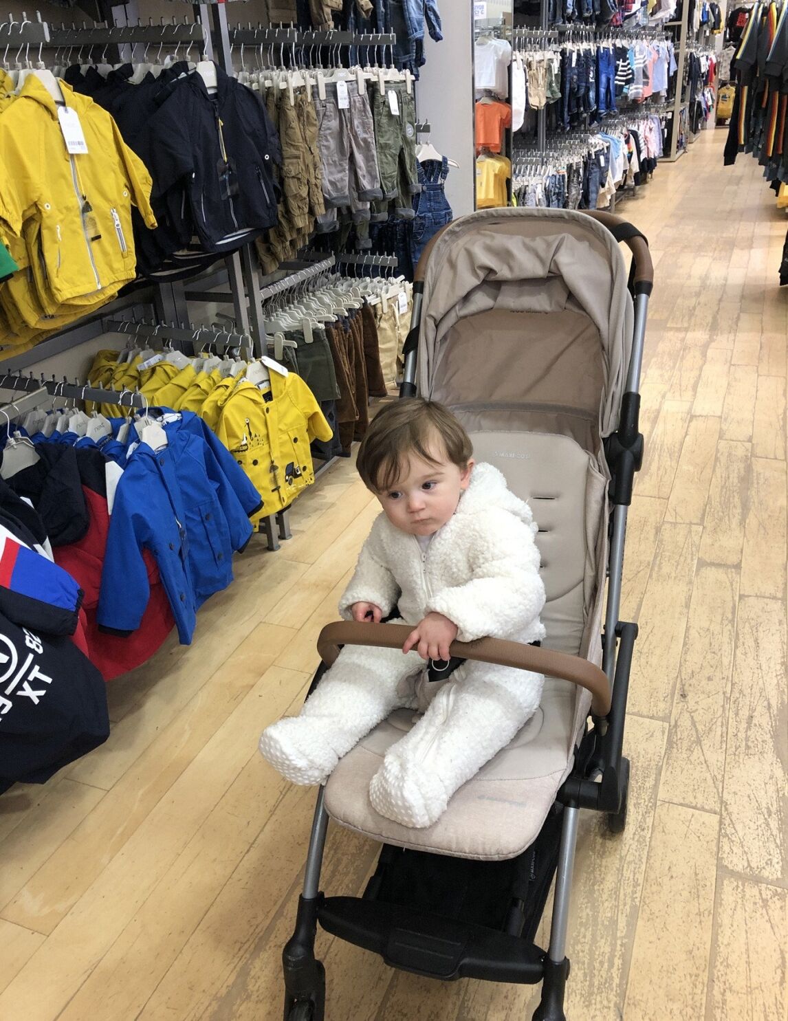 Max in his pushchair