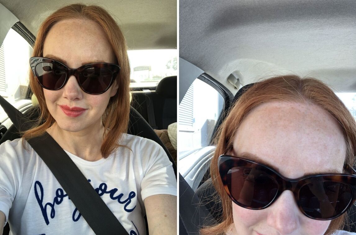 After using Tan Luxe drops on my face