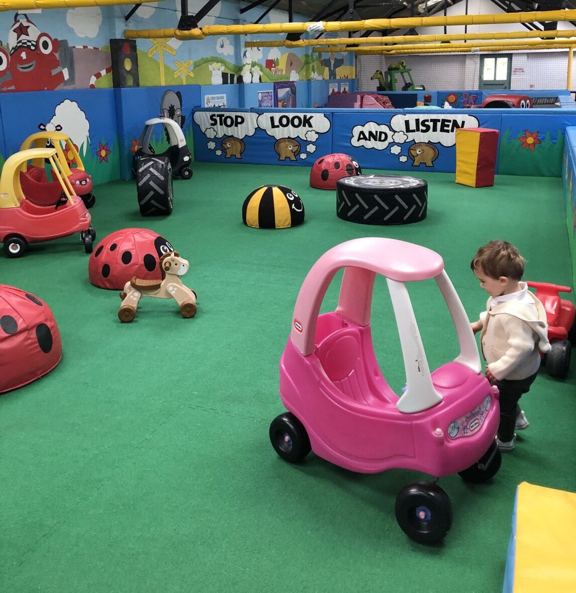 Indoor play barn at Auchingarrich Wildlife Park
