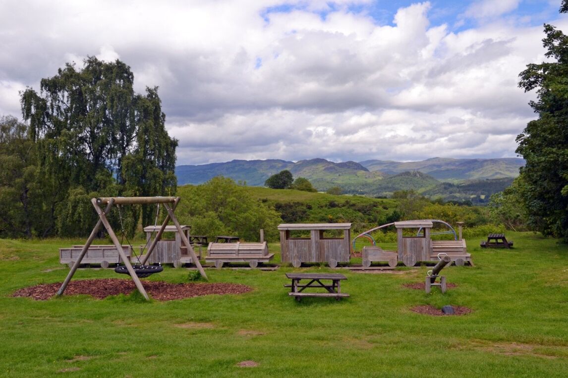 outdoor play area at Auchingarrich Wildlife Centre
