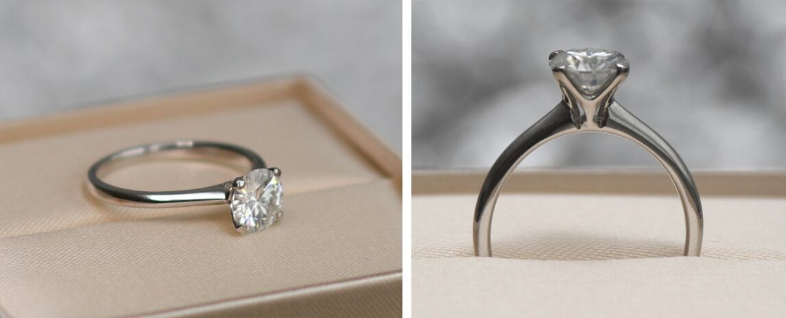 moissanite engagement ring