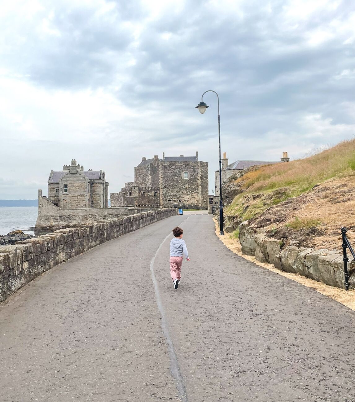 Max running towards Blackness Castle