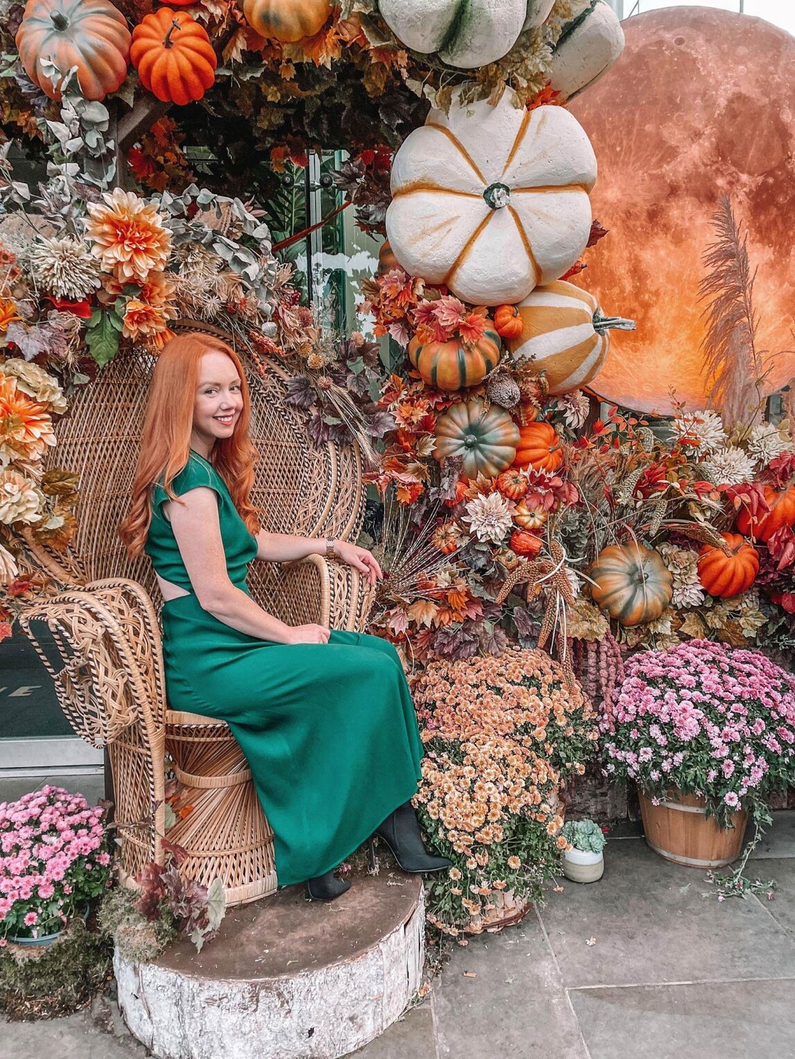 autumn decor at The Ivy, Edinburgh