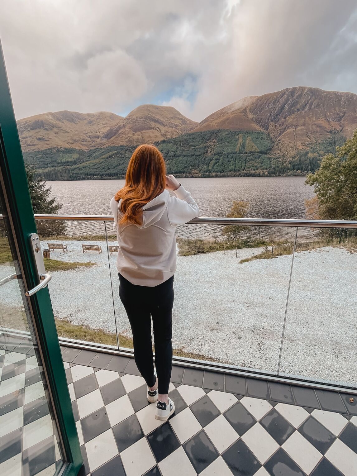 view of Loch Lochy from Black Sheep Cabins