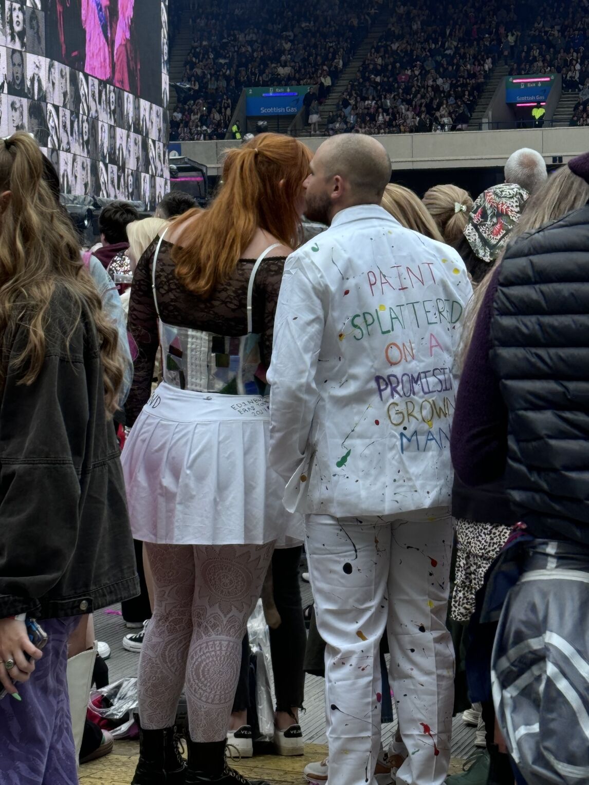 paint spattered on a promising grown man