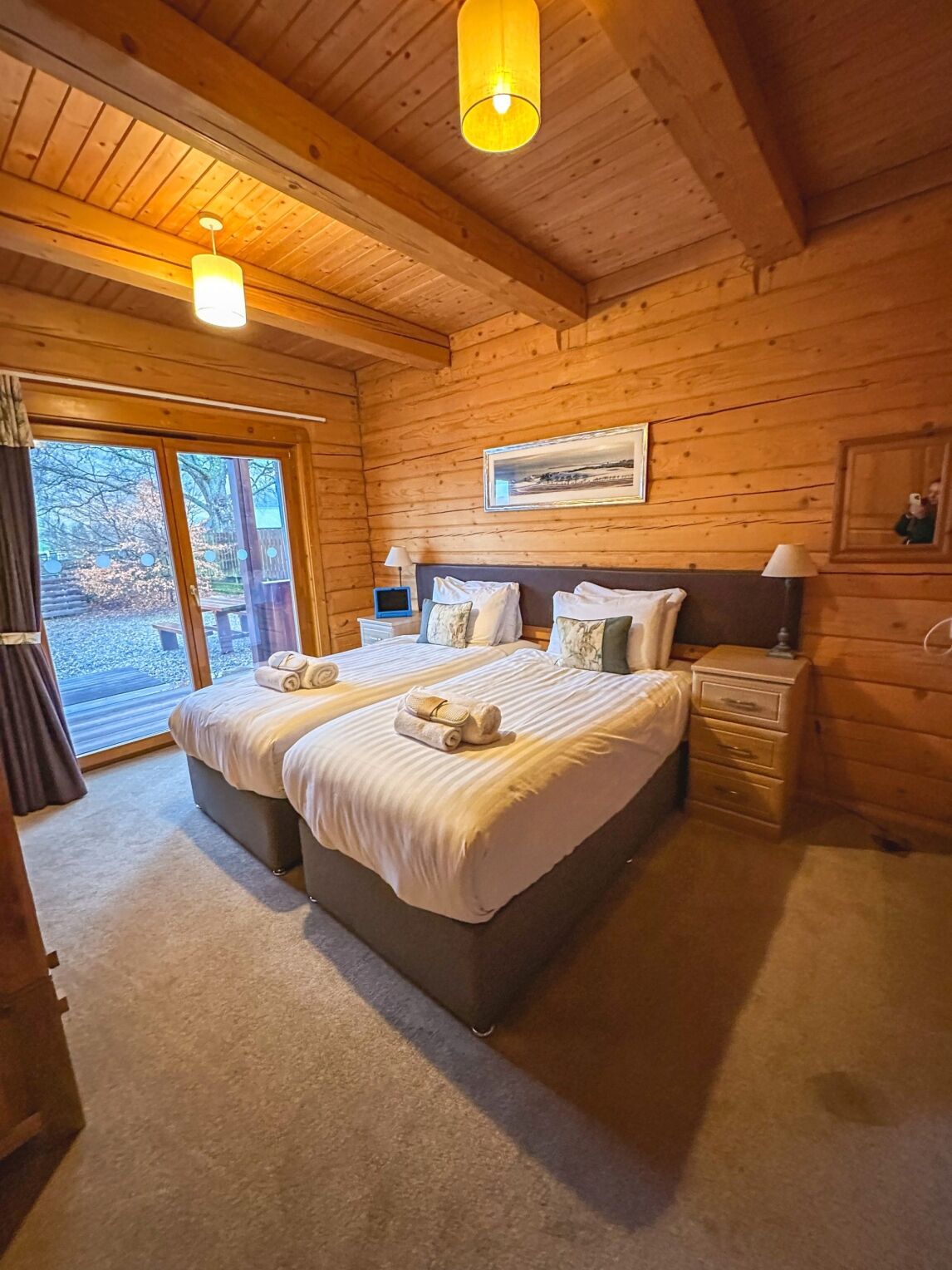 bedroom at Glen Clova lodges