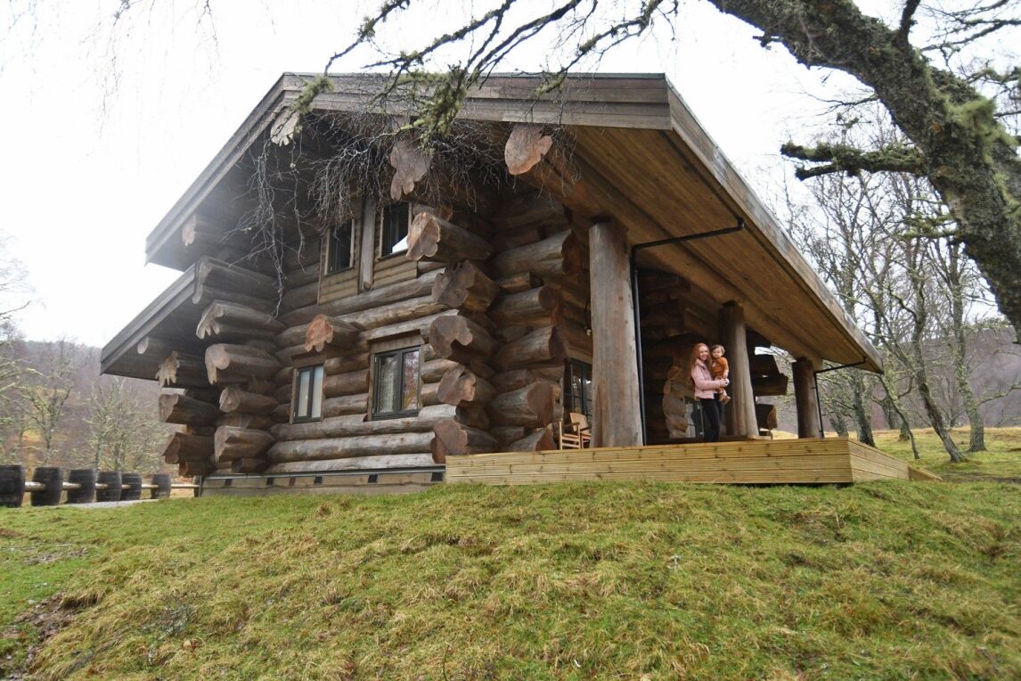 Eagle Brae log cabins, Scottish Highlands