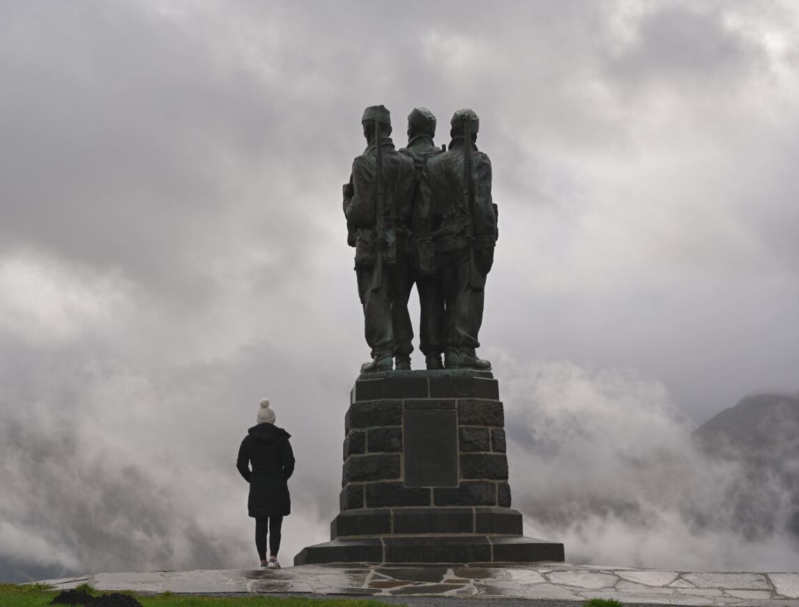 The Commando Memorial in Spean Bridge, Scottish Highlands